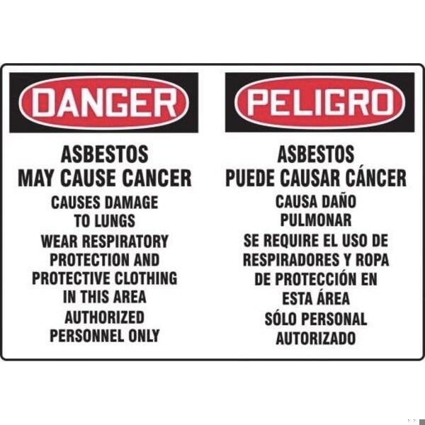 Accuform BILINGUAL OSHA DANGER SAFETY SIGN SBMCAW113MVS SBMCAW113MVS - main